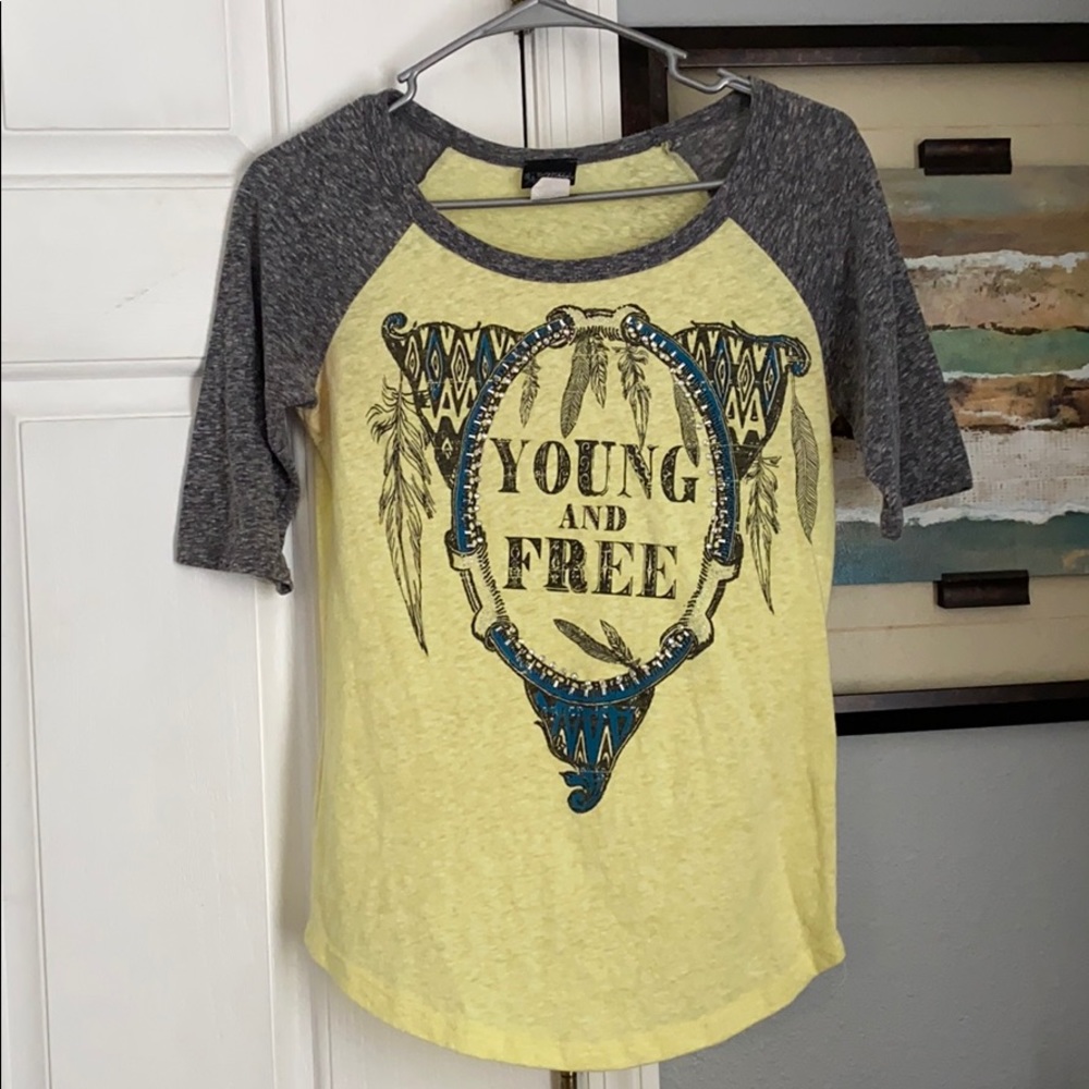 “Young a free” half sleeve shirt